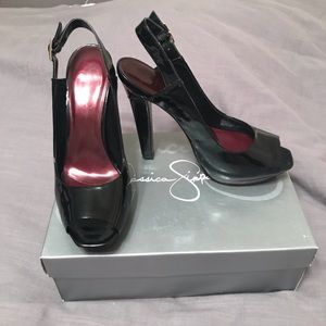 Jessica Simpson Patent Leather Slingbacks